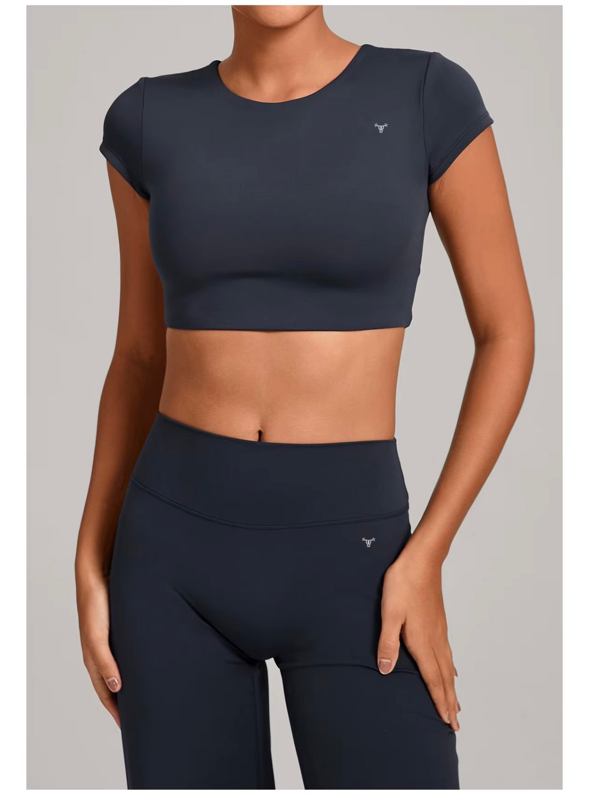 PRE-ORDER Limitless Open Back Crop French Navy