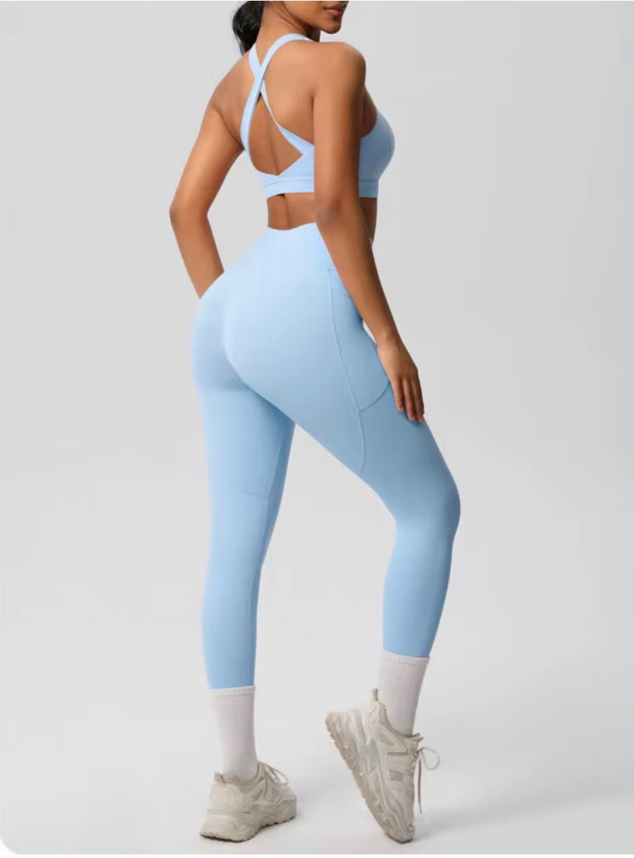 Limitless Impact Bra Powder Blue