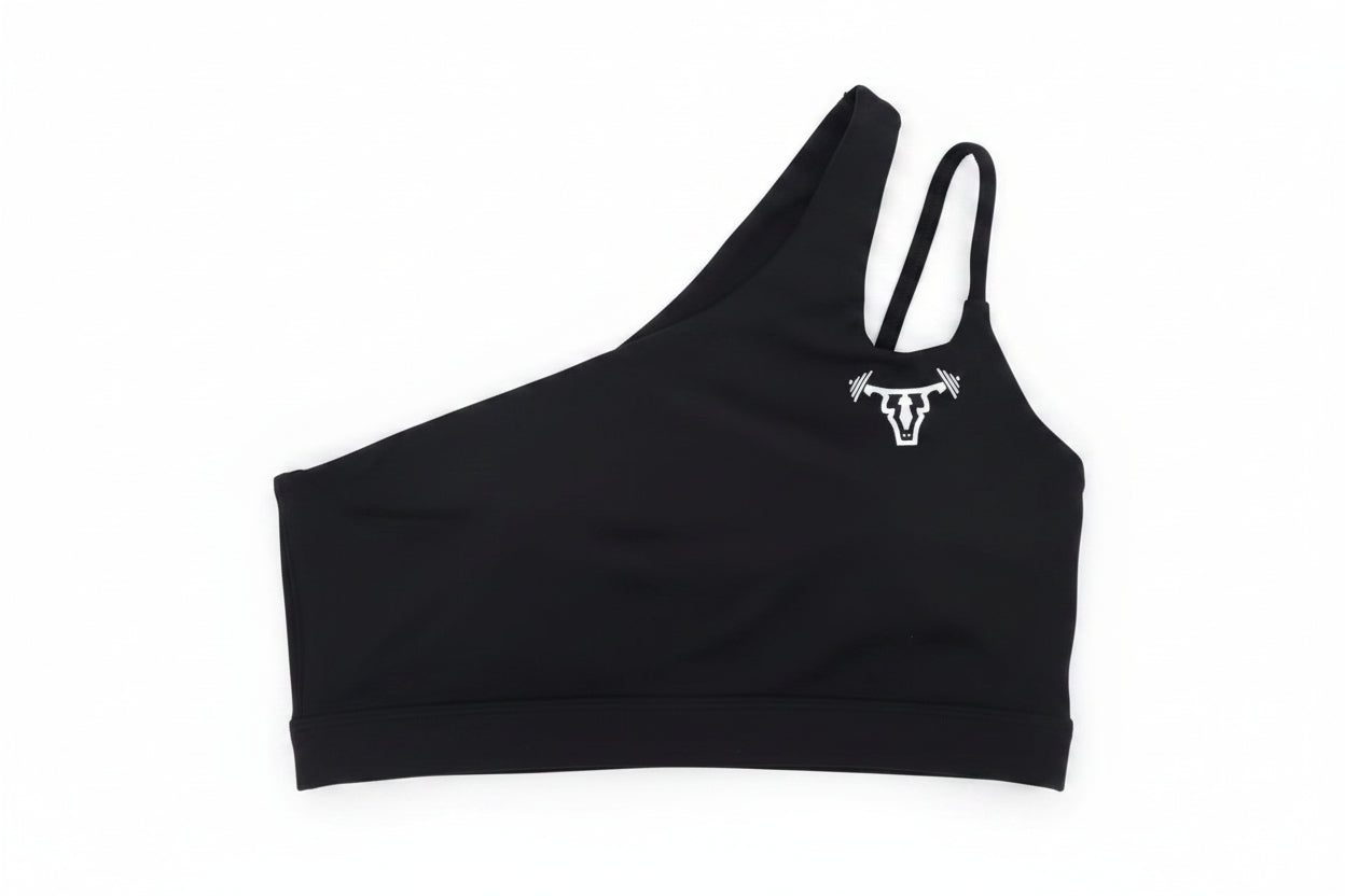 Limitless Impact Single Shoulder Bra Obsidian