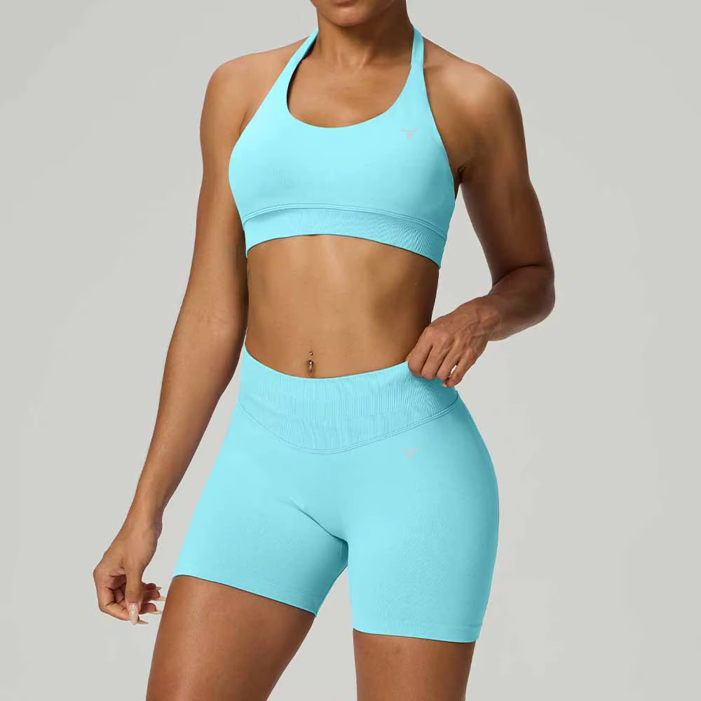 Iconic Seamless Halter Bra Ice Mint
