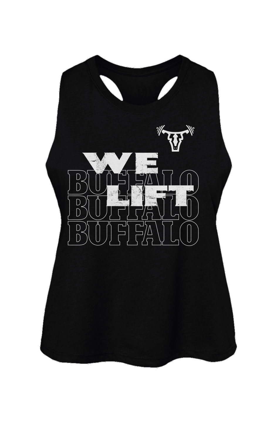 Women's WE LIFT Racerback Cropped Tank BLK