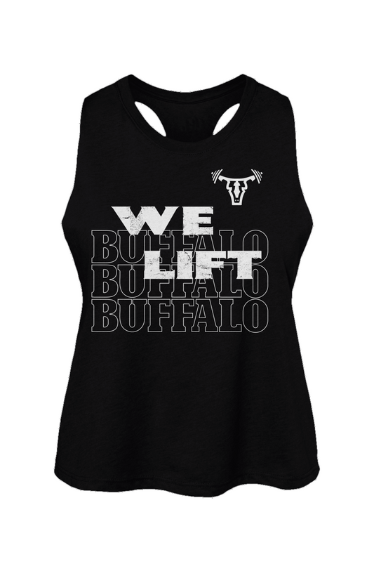 Women's WE LIFT Racerback Cropped Tank BLK