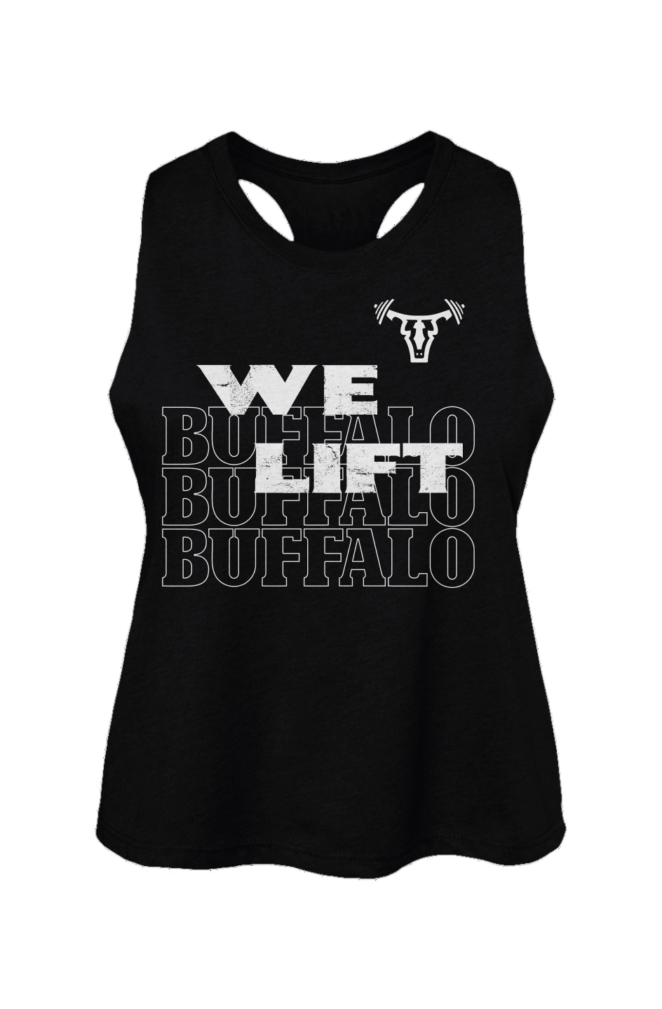 Women's WE LIFT Racerback Cropped Tank BLK