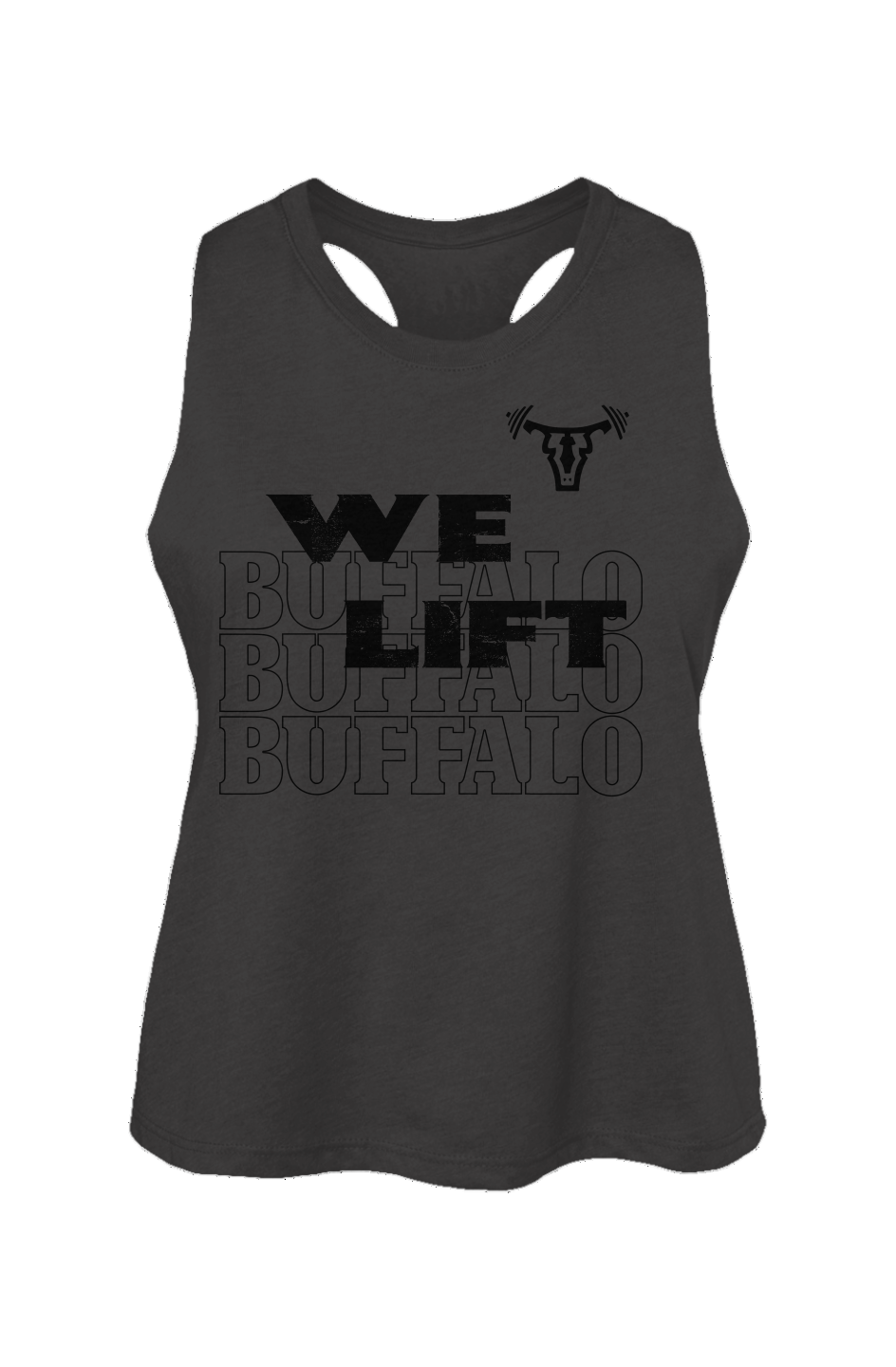 Women's WE LIFT Racerback Cropped Tank GREY