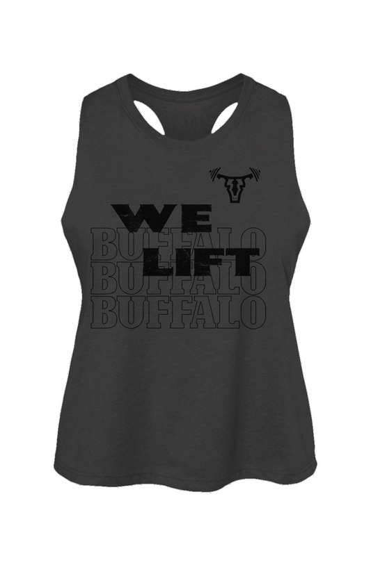Women's WE LIFT Racerback Cropped Tank GREY