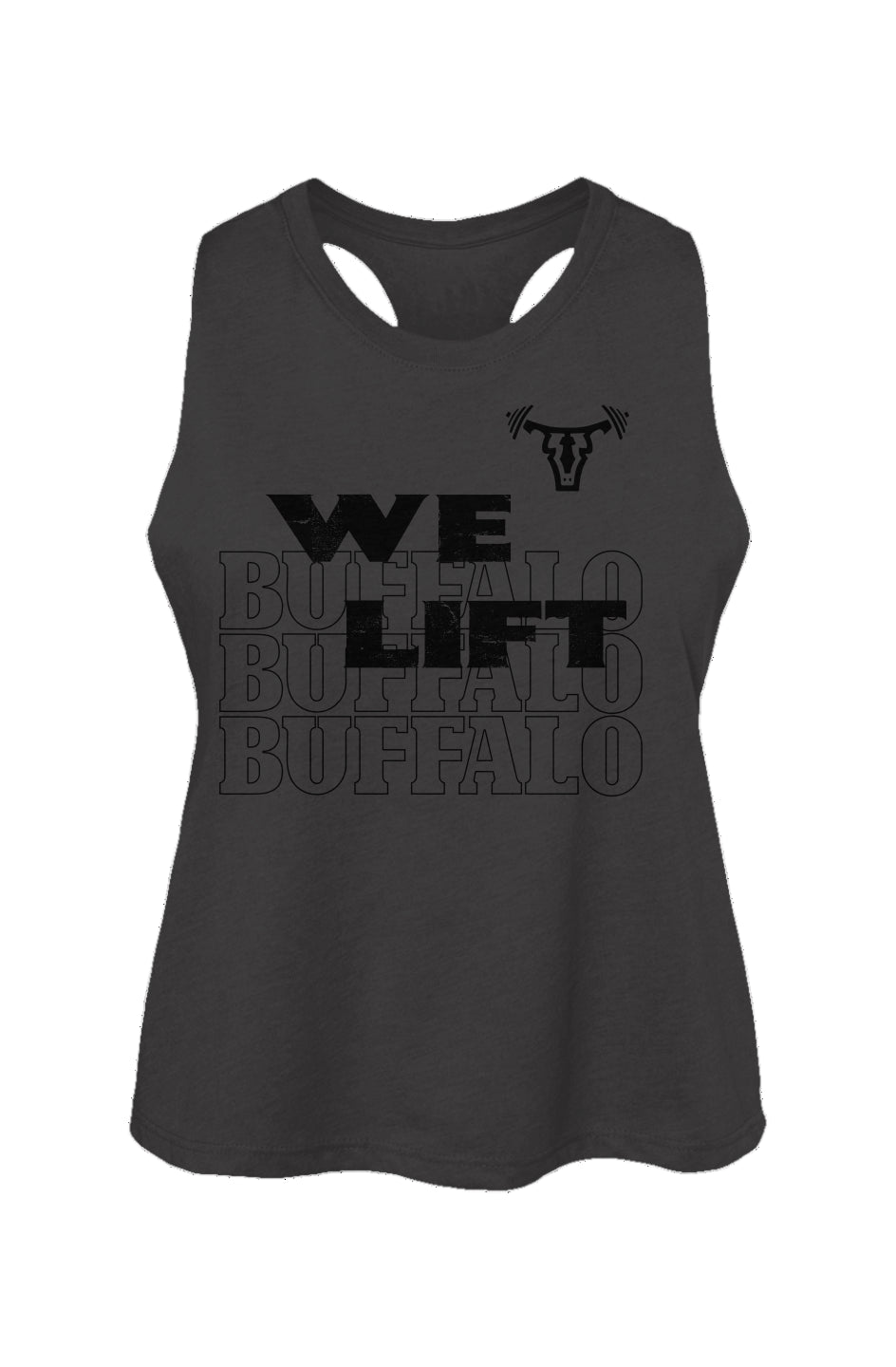 Women's WE LIFT Racerback Cropped Tank GREY
