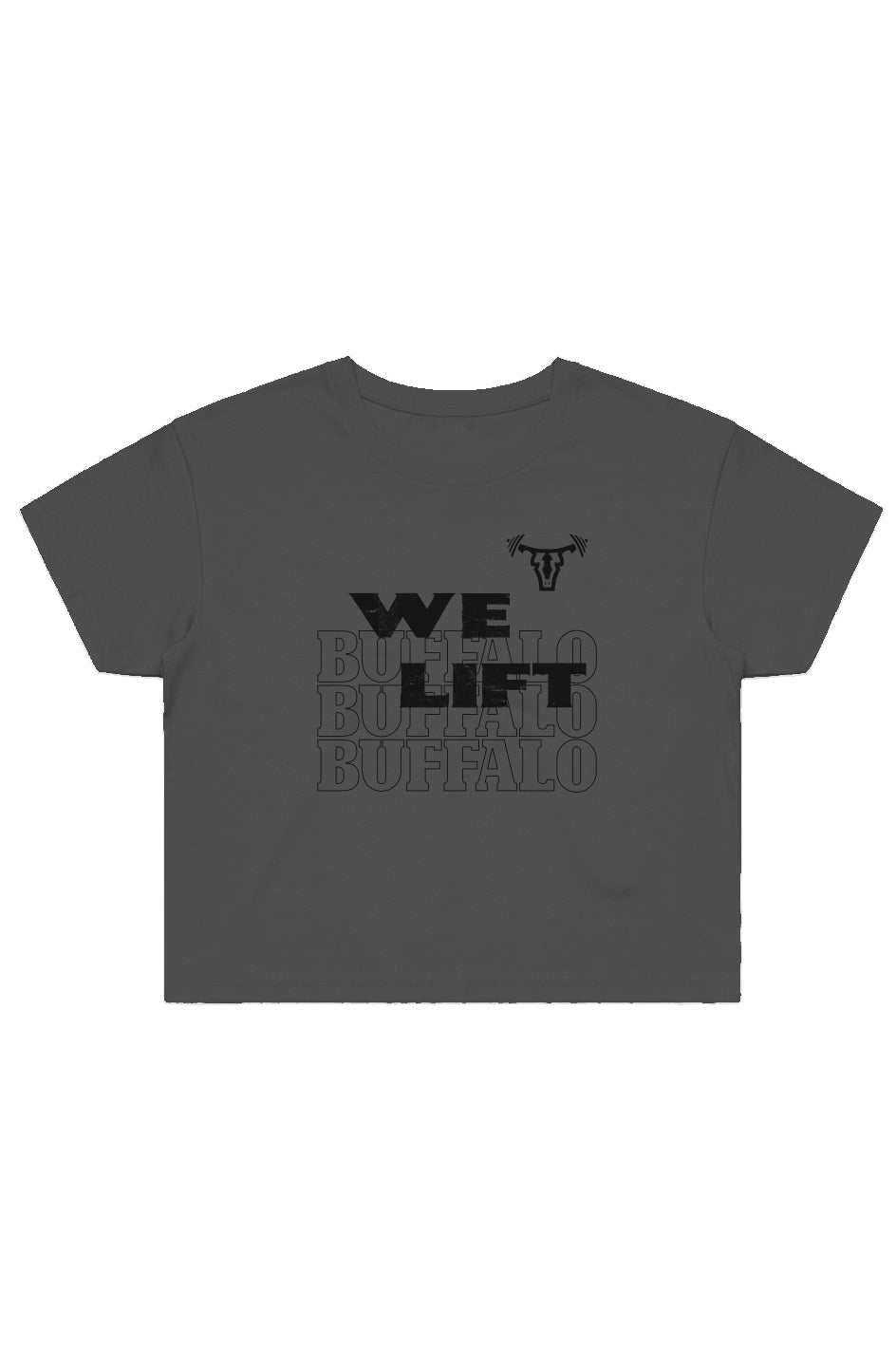 WE LIFT Street Crop Tee CHARCOAL