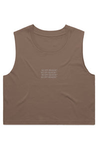 NO OFF SZN WO'S CROP TANK MOCHA