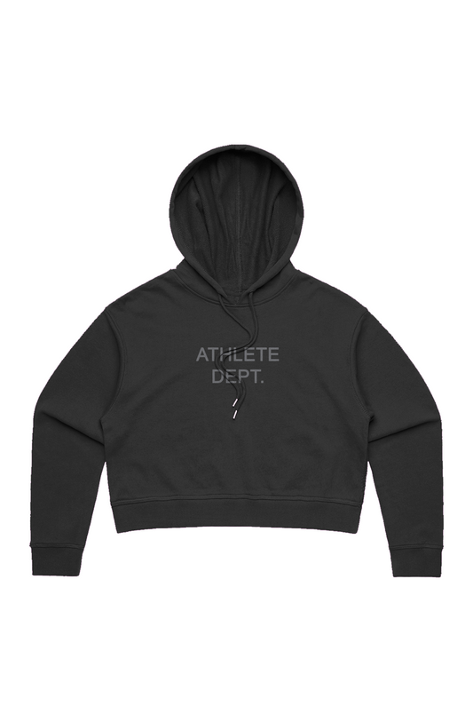 ATHLETE CROP HOOD BLK