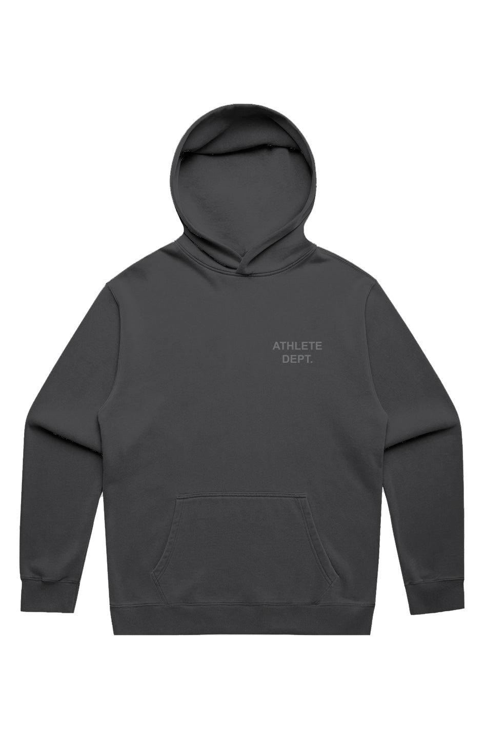 ATHLETE UNISEX FADED HOOD BLK/GREY EMB