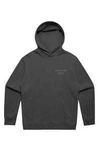 ATHLETE UNISEX FADED HOOD BLK/GREY EMB