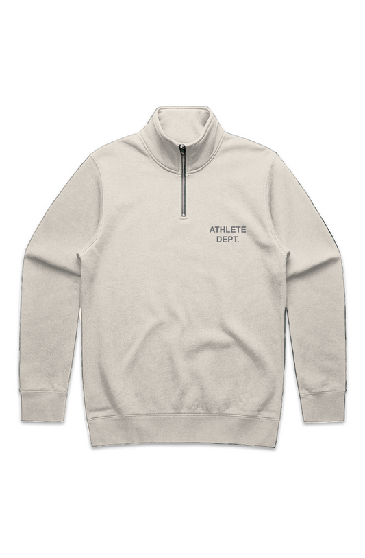 ATHLETE UNISEX HALF ZIP ECRU