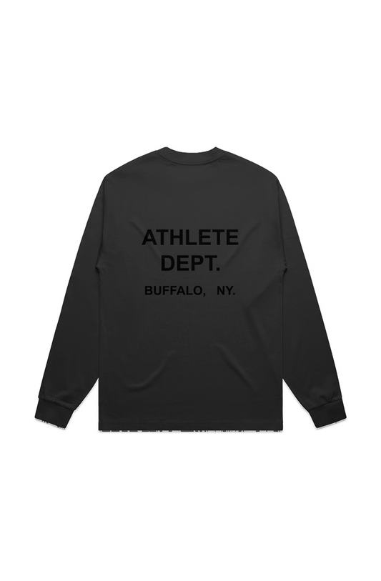 ATHLETE UNISEX HEAVY L/S TEE BLK/BLK
