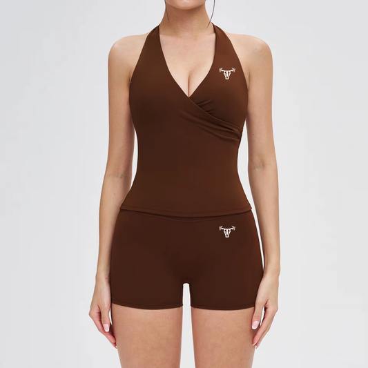 Limitless Signature Halter Bra Coffee