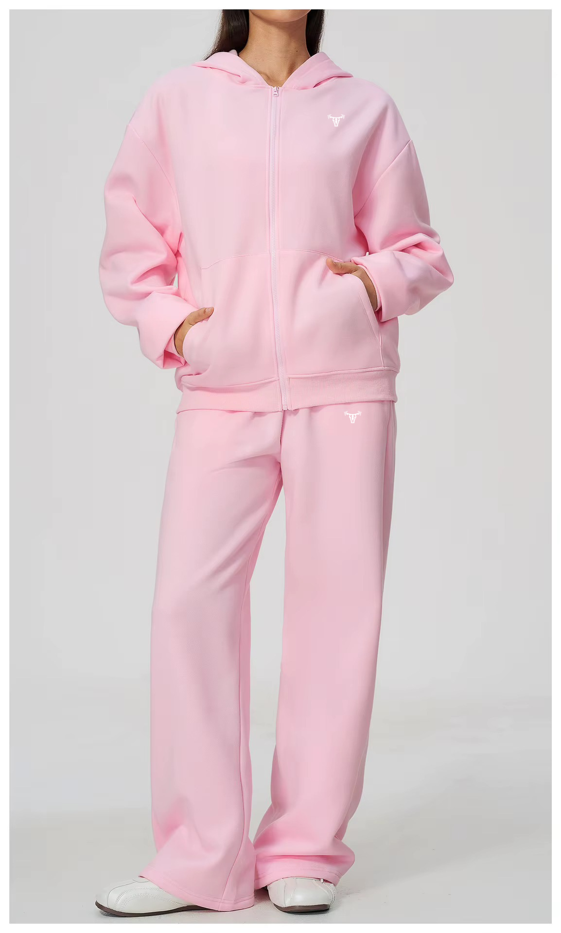 PRE-ORDER Iconic Off-Duty Zip Up Hoodie Pink
