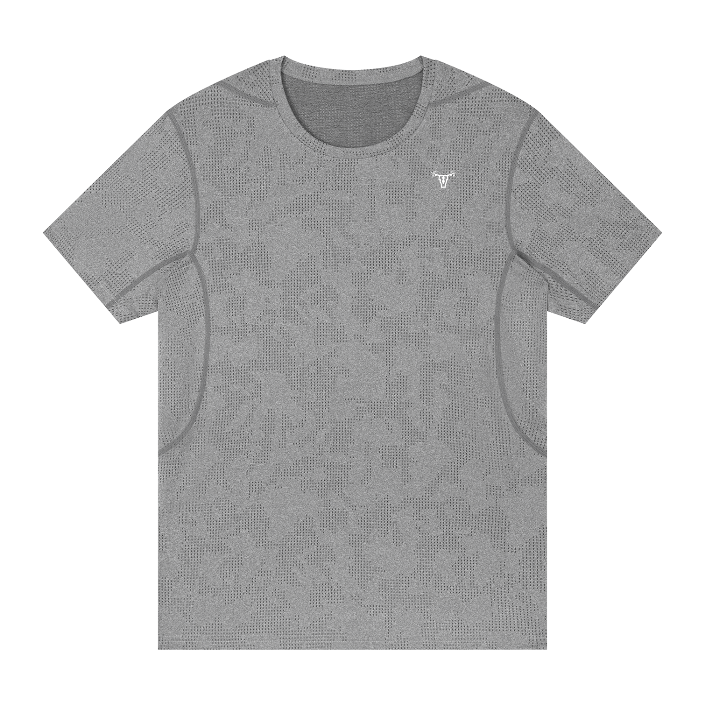 Men's Jacquard Slim Mesh T-Shirt Gray