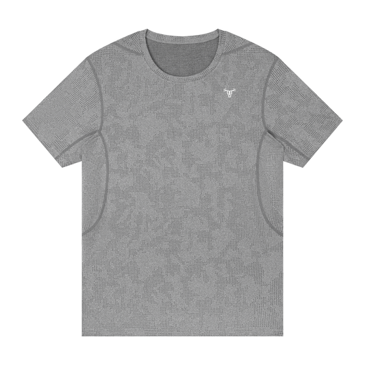Men's Jacquard Slim Mesh T-Shirt Gray