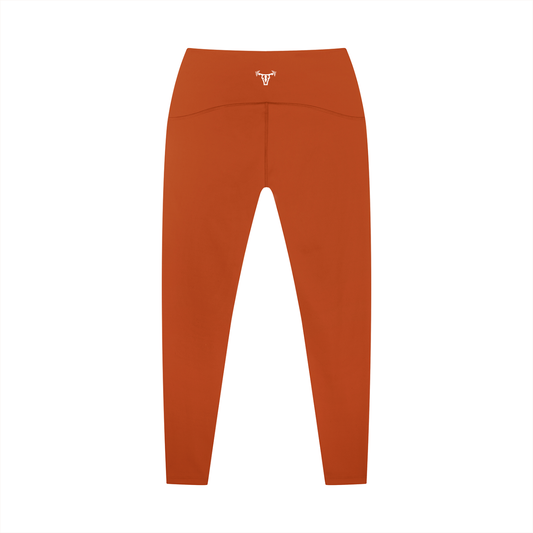Women's High-Waisted Ankle Length Iconic Leggings Burnt Orange