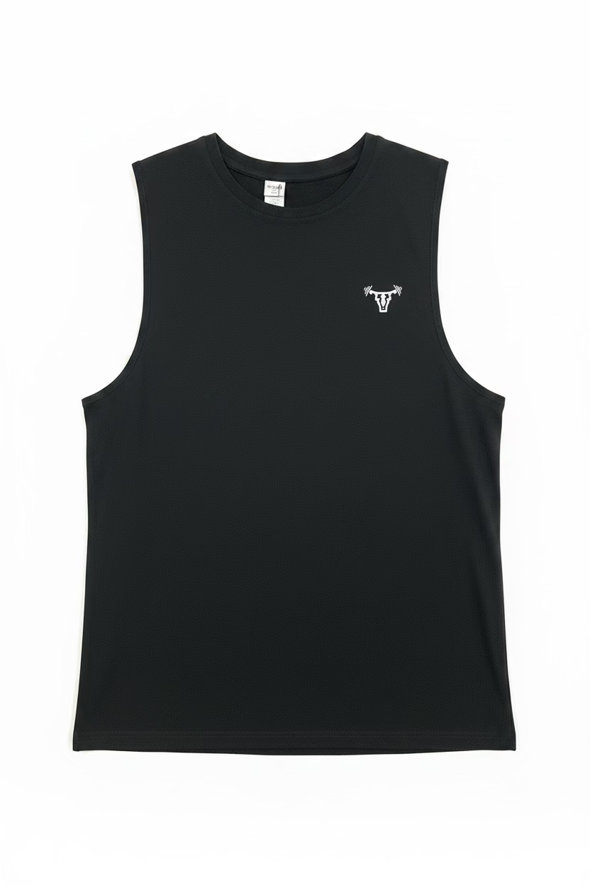 Men's Deep Cut Tank Black