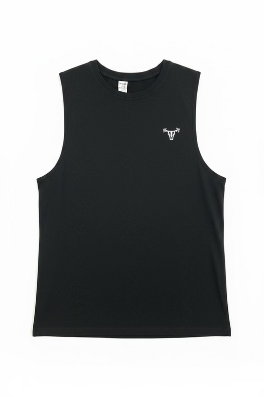 Men's Deep Cut Tank Black