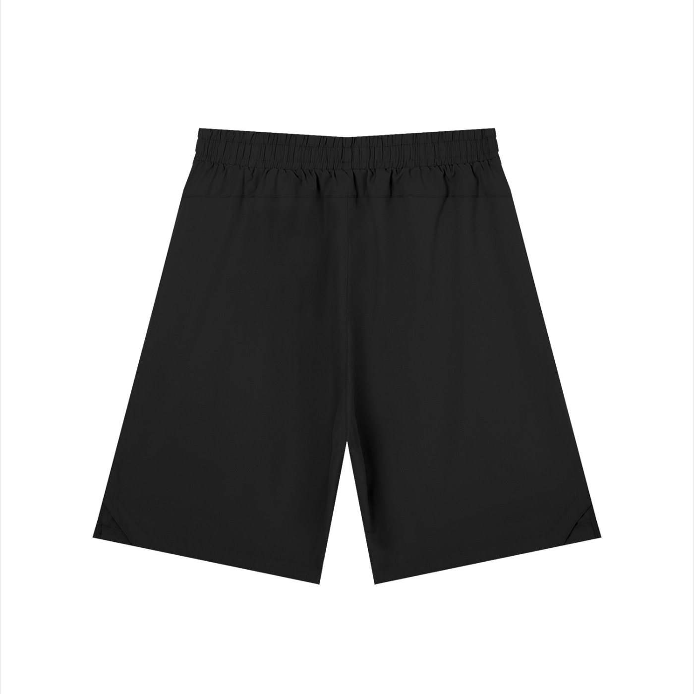 Men’s Solid Elastic Waist Shorts Black