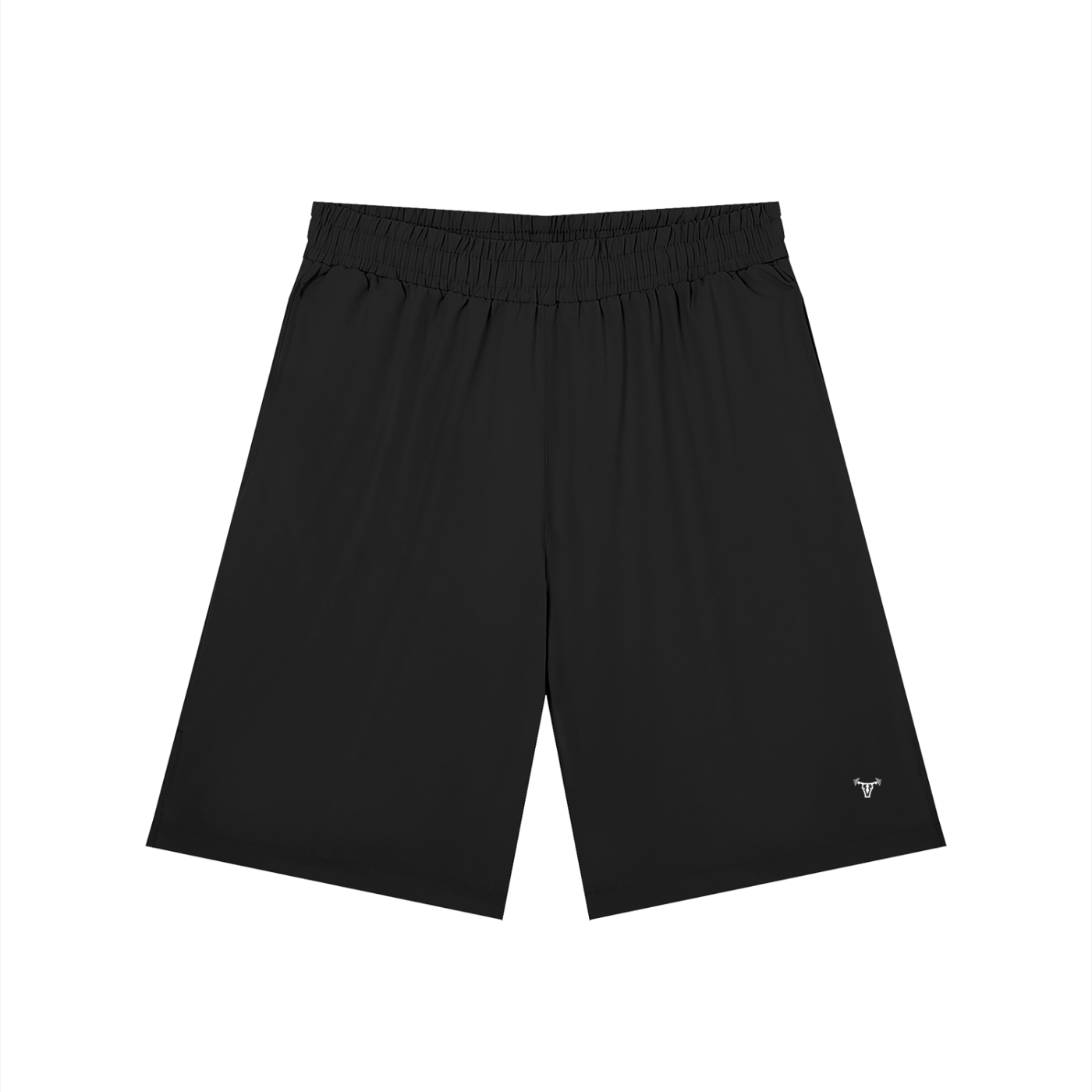 Men’s Solid Elastic Waist Shorts Black