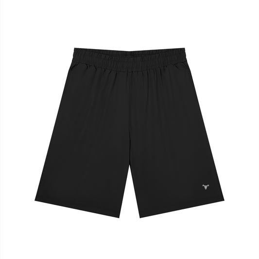 Men’s Solid Elastic Waist Shorts Black