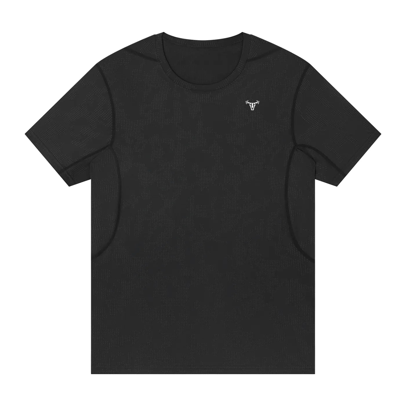 Men's Jacquard Slim Mesh T-Shirt Black