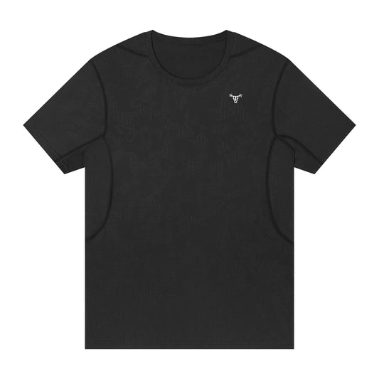 Men's Jacquard Slim Mesh T-Shirt Black