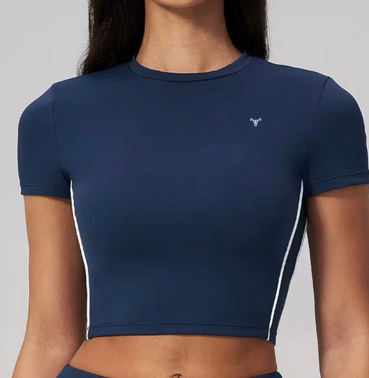 PRE-ORDER Limitless Varsity Crop Tee Midnight