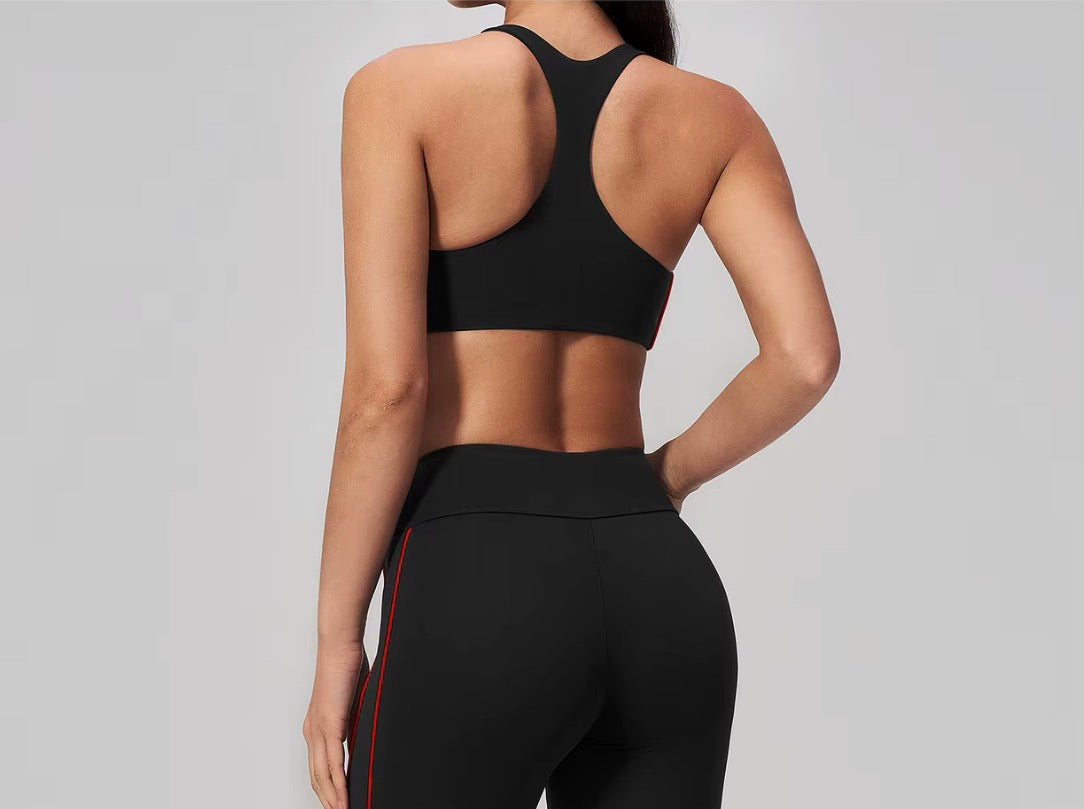 PRE-ORDER Limitless Varsity Racerback Bra Onyx