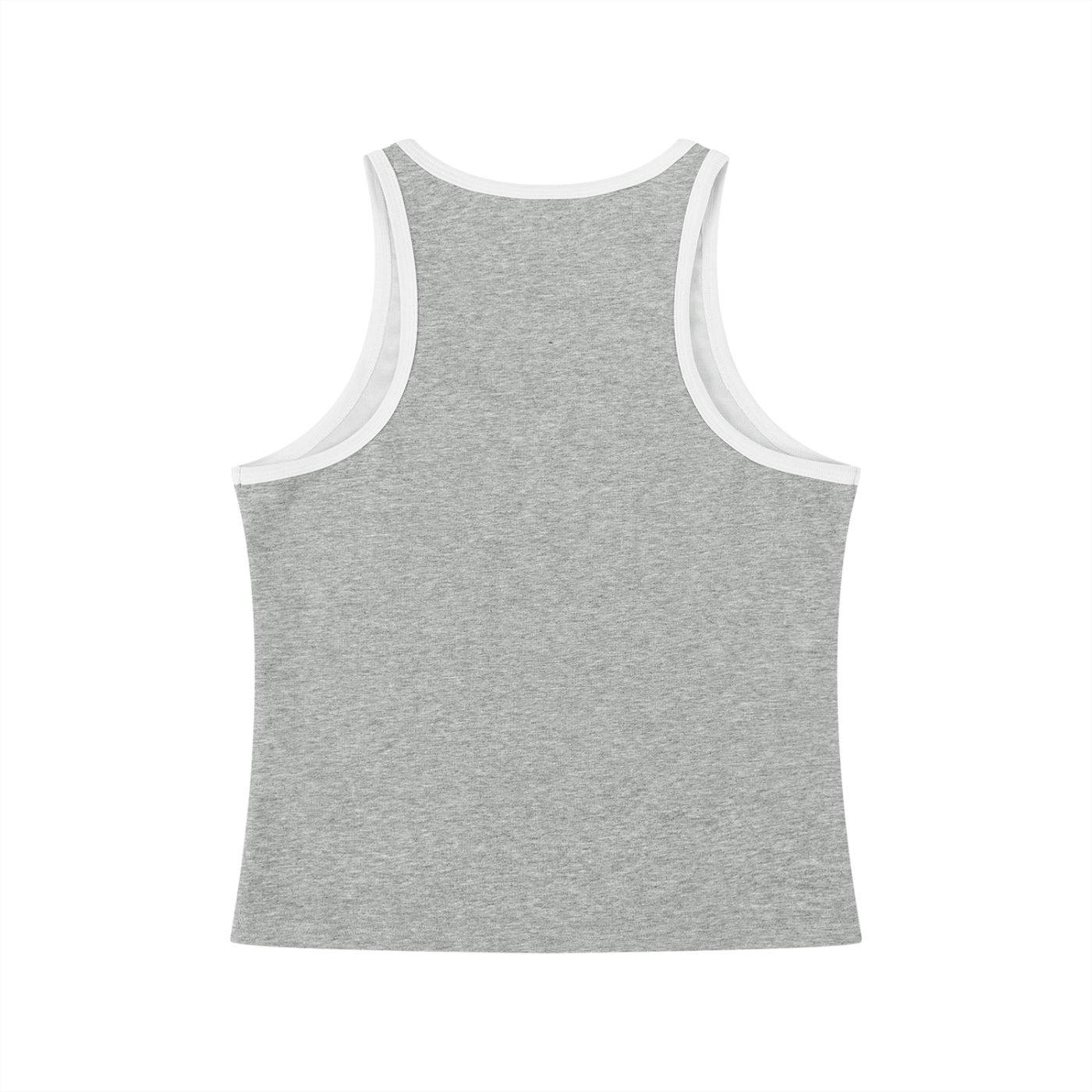 Women's Iconic Color Block Cropped Tank Top - Flower Gray