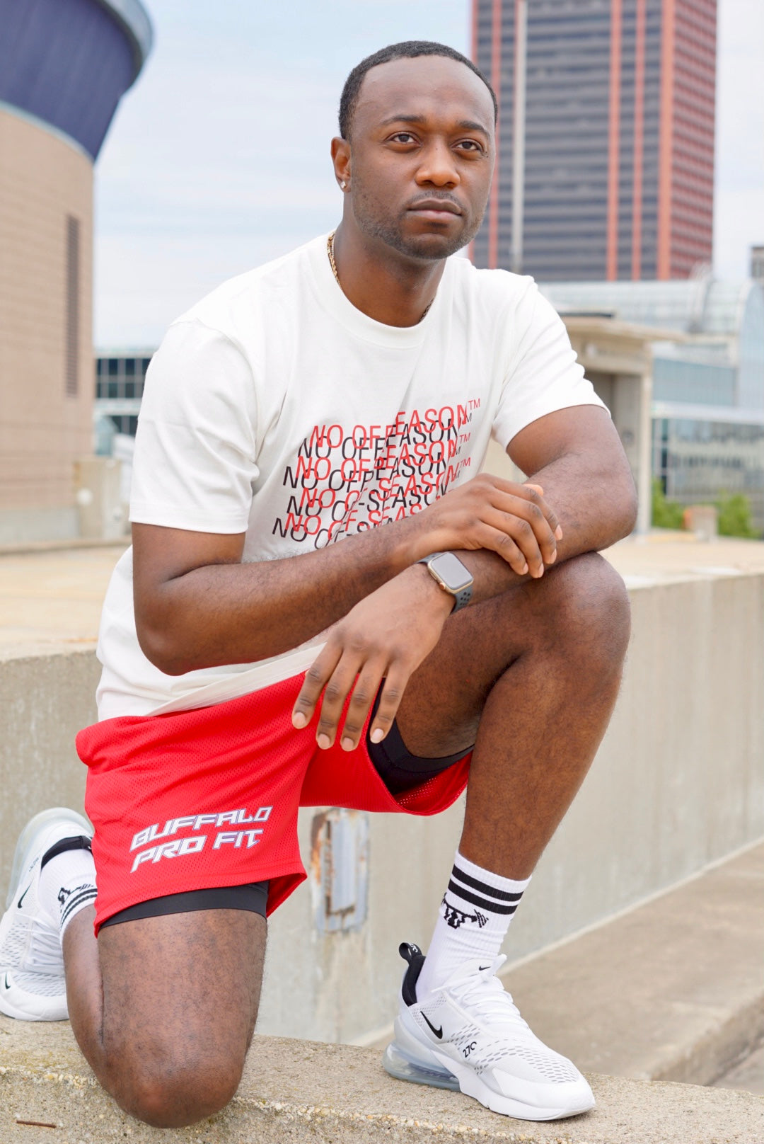 Statement Mesh Shorts Bills x Red
